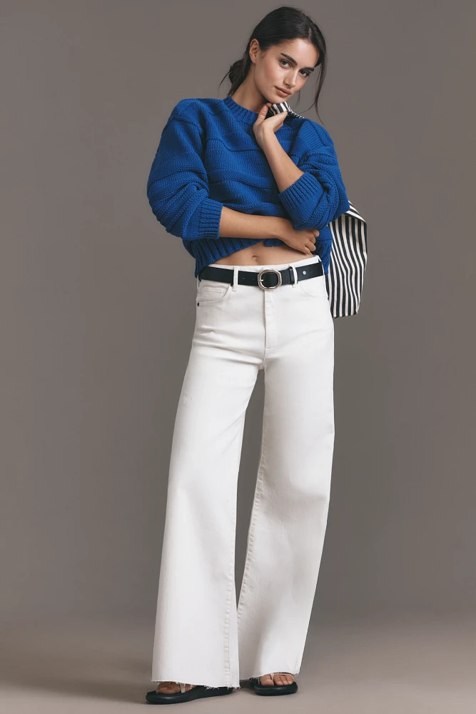 The Robbie High-Rise Flared Fray Jeans
