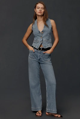 The Colette Regenerative Cotton Full-Length Wide-Leg Jeans by Maeve
