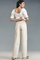 Damson Madder Drew Mid-Rise Cargo Barrel Jeans