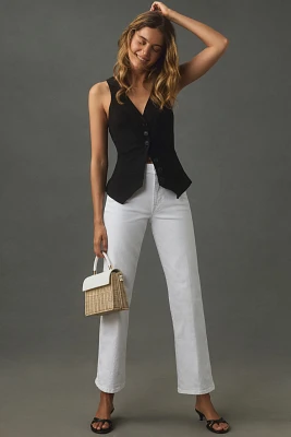 Good American Legs Crop Mid-Rise Mini Bootcut Jeans