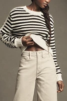 Good American Soft-Tech Waist Crop Palazzo Jeans