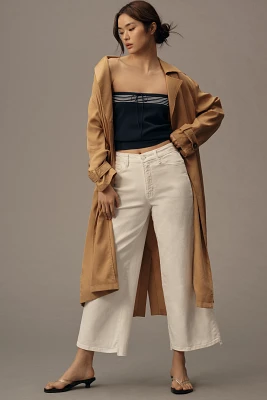 Good American Waist High-Rise Crop Palazzo Jeans