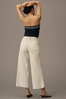 Good American Waist High-Rise Crop Palazzo Jeans