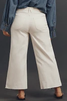 Good American Waist High-Rise Crop Palazzo Jeans