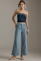 Good American Skate Soft-Tech High-Rise Crop Wide-Leg Jeans