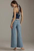 Good American Skate Soft-Tech High-Rise Crop Wide-Leg Jeans