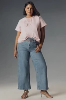 Good American Skate Soft-Tech High-Rise Crop Wide-Leg Jeans