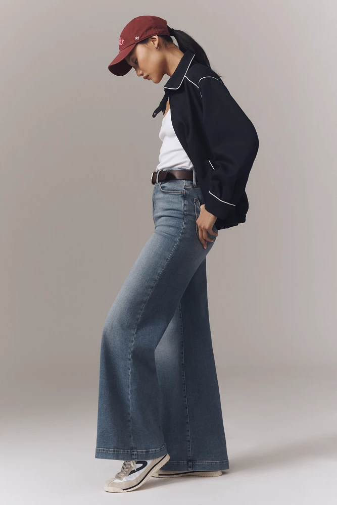 Good American Waist High-Rise Palazzo Jeans