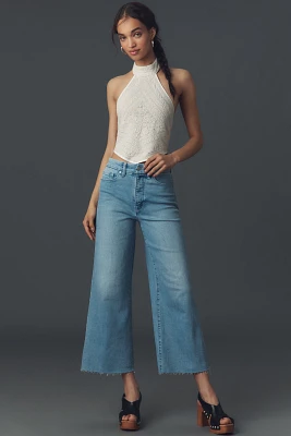 Good American Waist High-Rise Palazzo Crop Jeans