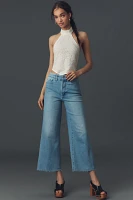 Good American Waist High-Rise Palazzo Crop Jeans