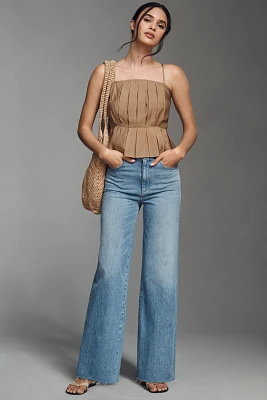 LE JEAN Alexa Mid-Rise Wide-Leg Jeans
