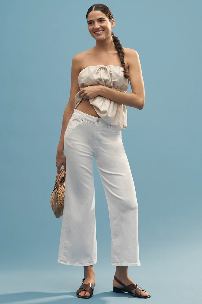 Fidelity Denim Ziggy High-Rise Crop Wide-Leg Jeans