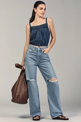 rag & bone Logan Mid-Rise Wide-Leg Jeans
