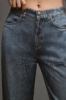 rag & bone Miramar Satin Logan Mid-Rise Wide-Leg Carpenter Jeans