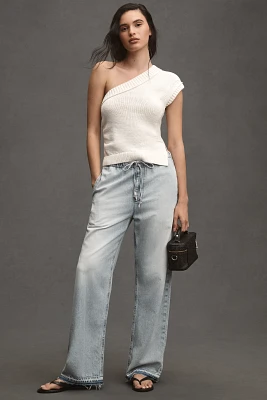 rag & bone Ultra Featherweight Logan High-Rise Wide-Leg Drawstring Jeans