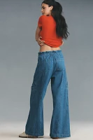 Seventy + Mochi Juno High-Rise Wide-Leg Tie-Waist Jeans