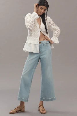 Pilcro Rainbow High-Rise Crop-Flare Jeans