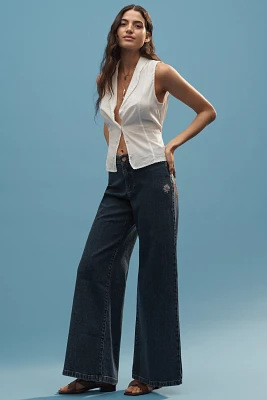 Maeve High-Rise Wide-Leg Jeans