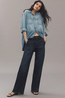 Gilded Age Oriana Low-Rise Wide-Leg Jeans