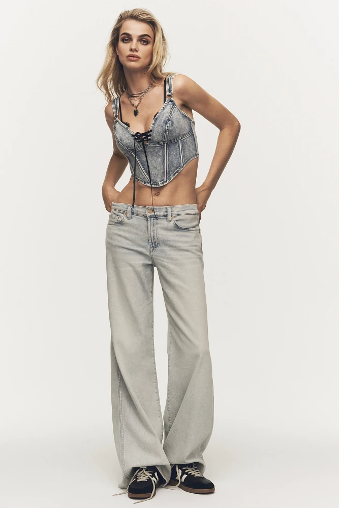 7 For All Mankind Lotta High-Rise Wide-Leg Jeans