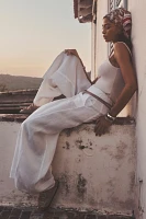 By Anthropologie Linen Palazzo Pants