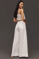 By Anthropologie Linen Palazzo Pants