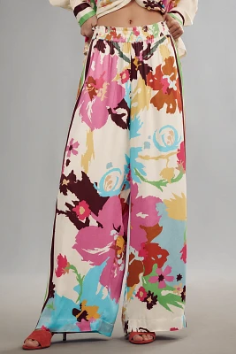 Conditions Apply Imara Satin Wide-Leg Pants