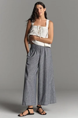 The Somerset Striped Linen Blend Pull-On Pants
