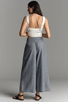 The Somerset Striped Linen Blend Pull-On Pants
