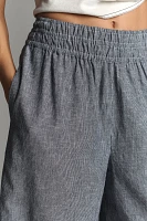 The Somerset Striped Linen Blend Pull-On Pants