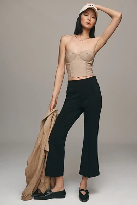The Margot Kick-Flare Crop Pants by Maeve: Textured Edition