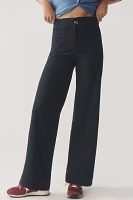 The Colette Beachy Linen Full-Length Wide-Leg Pants by Maeve