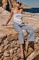 The Colette Dobby Jacquard Crop Wide-Leg Pants by Maeve