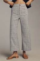 The Colette Dobby Jacquard Crop Wide-Leg Pants by Maeve