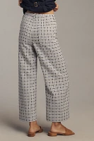 The Colette Dobby Jacquard Crop Wide-Leg Pants by Maeve