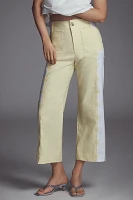 The Colette Embroidered Crop Wide-Leg Pants by Maeve