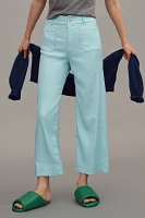 The Colette Linen Blend Crop Wide-Leg Pants by Maeve