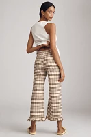 The Colette Ruffle-Hem Crop Wide-Leg Pants by Maeve