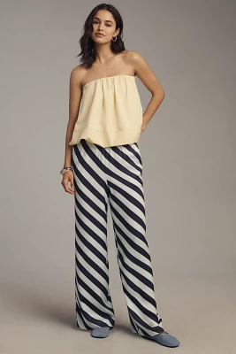 The Brooklin Printed Wide-Leg Pull-On Pants