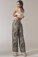 Sanctuary The Soft Printed Linen Blend Trouser Pants