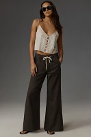 The Adi Pull-On Mid-Rise Flare Pants by Pilcro