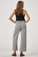The Colette Houndstooth Crop Wide-Leg Pants by Maeve