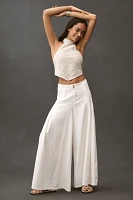 Pilcro Linen Blend Skirty Sailor Wide-Leg Pants