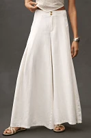 Pilcro Linen Blend Skirty Sailor Wide-Leg Pants
