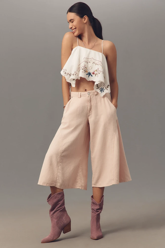 Pilcro Linen Blend Culottes