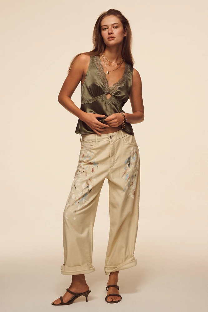 Pilcro Painted Slouchy Cuffed Pants