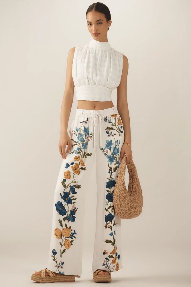 By Anthropologie Printed Pull-On Pants