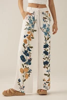 By Anthropologie Printed Pull-On Pants