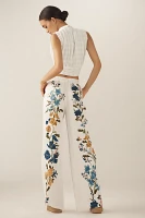 By Anthropologie Printed Pull-On Pants