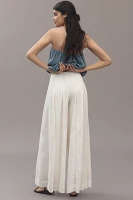 By Anthropologie Linen Blend Pleated Wide-Leg Pants